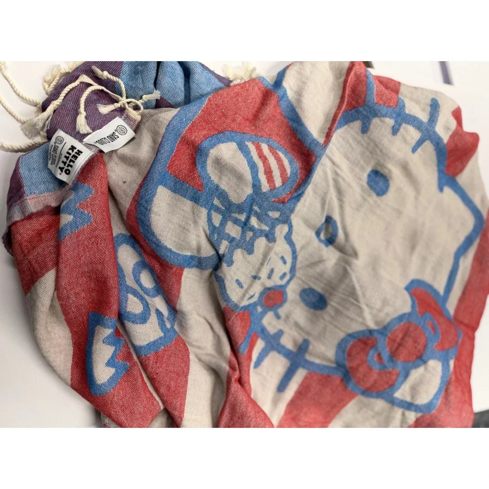 Rare discontinued Sand Cloud Hello Kitty Sanrio Turkish Cotton Beach Towel